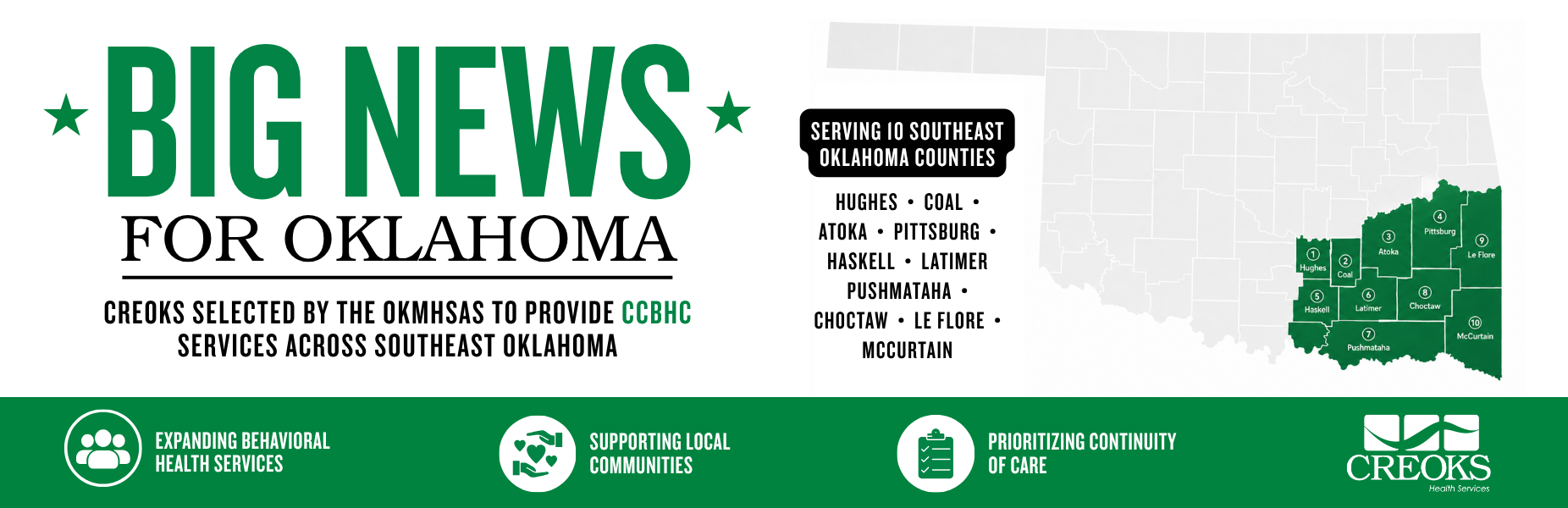 CCBHC Southeast OK Web Banner